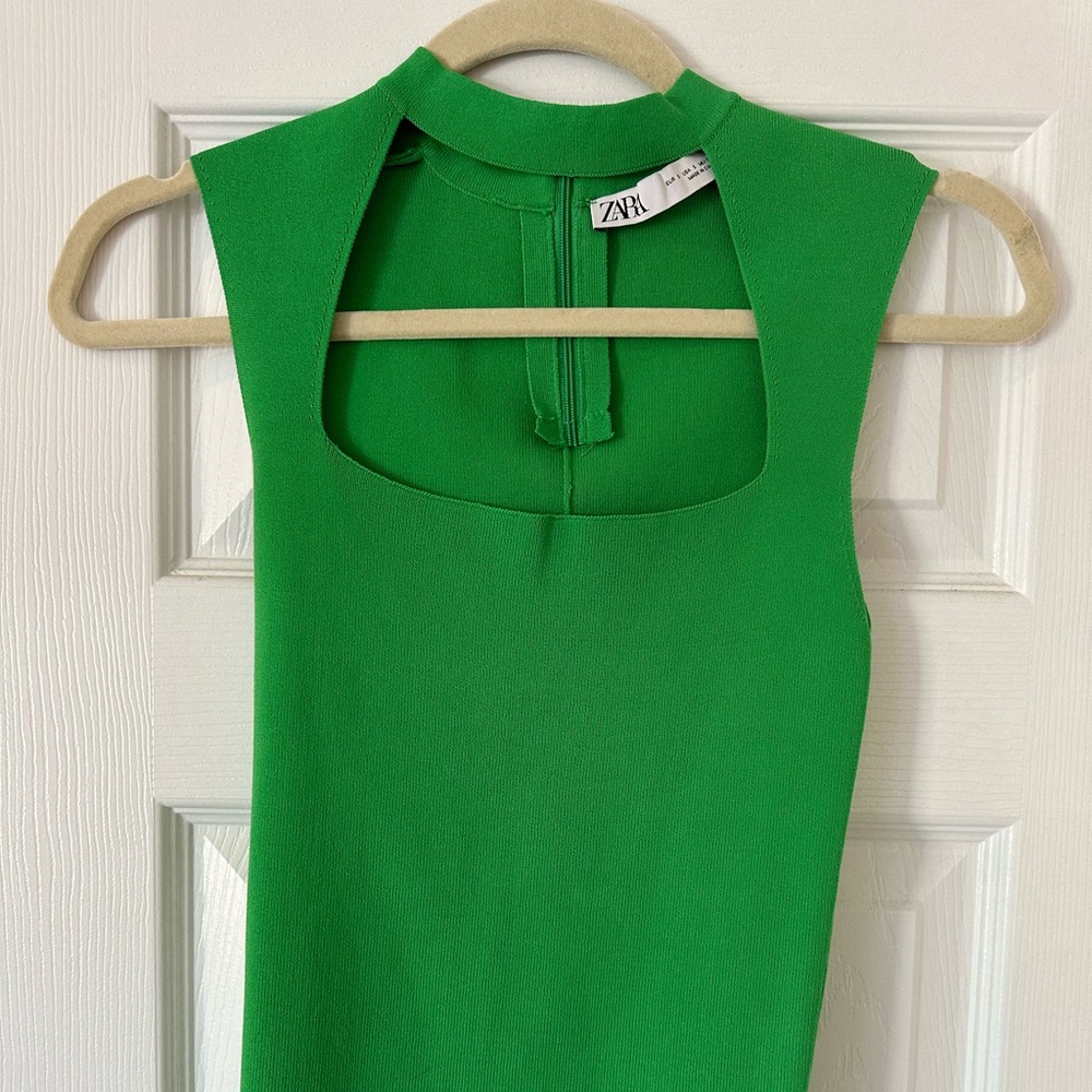 Zara Cutout Knit Tank Top, Size Small